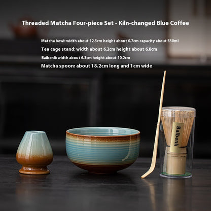 Tea Ordering Tools Ceramic Threaded Bowl Tea Utensils
