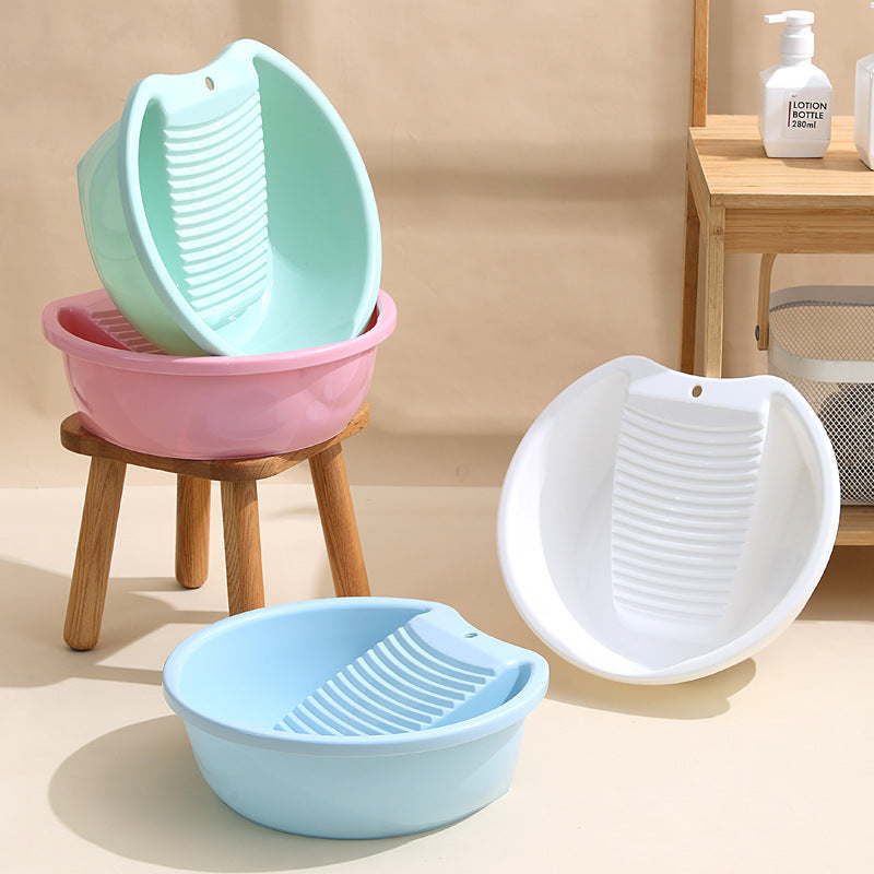 Plain Thickened Laundry Basin Student Household Dormitory Plastic