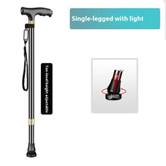 Walking Stick For The Elderly With Light Anti-slip Solid Anti-fall Walking Stick