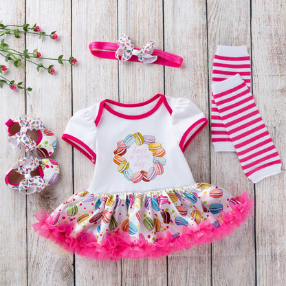 Rompers, toddlers, shoes, socks, four-piece suit
