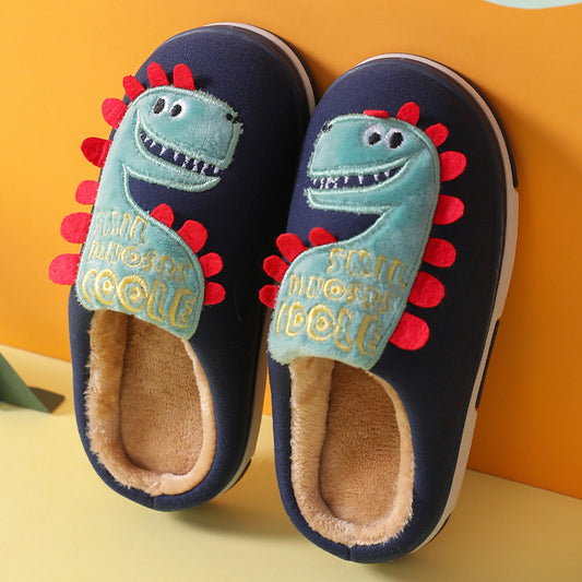 Indoor Home Slippers Boys Girls Winter Anti-slip Shoes Kids Slippers