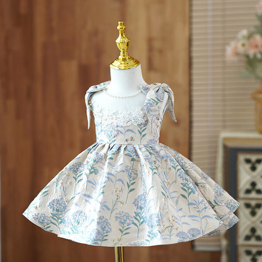 Girls' Fashion Simple Chinese Cheongsam Birthday Party Clothing