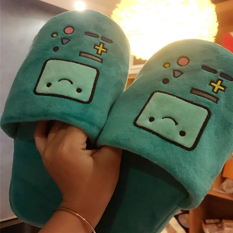 Autumn And Winter Cute Cartoon Slippers Plush Cotton Slippers Home Shoes