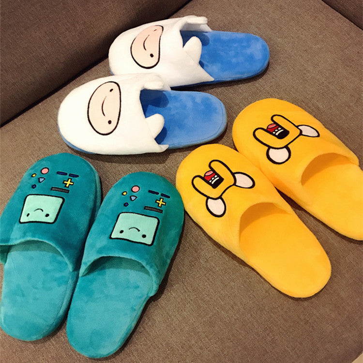 Autumn And Winter Cute Cartoon Slippers Plush Cotton Slippers Home Shoes