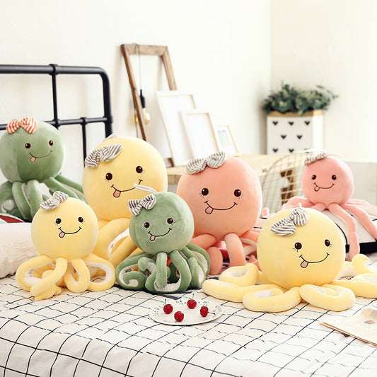 Cute Stuffed Fish Toy Plushed Octopus Doll Soft Colorful Octopus Plush Toys Funny Faces Gift Sending