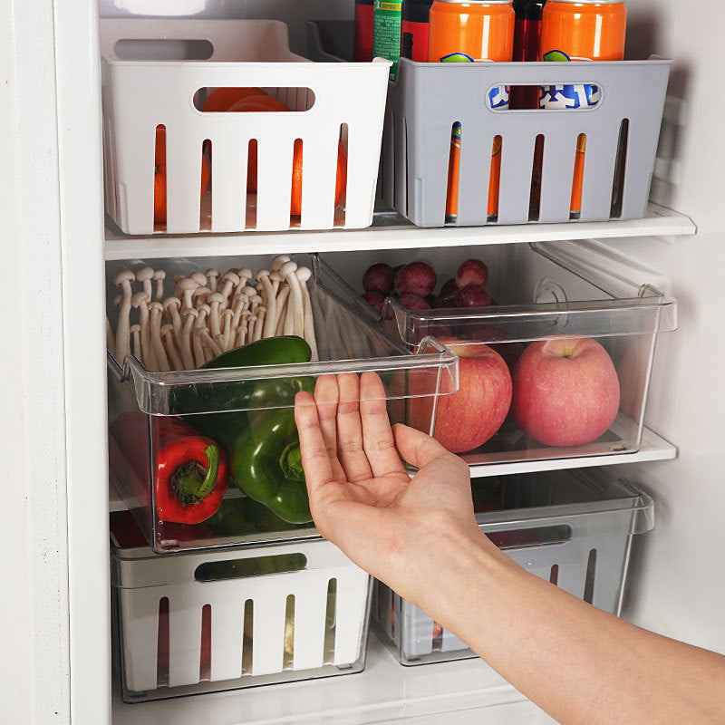 Double Drain Storage Box Kitchen Food Organizing Storage Box