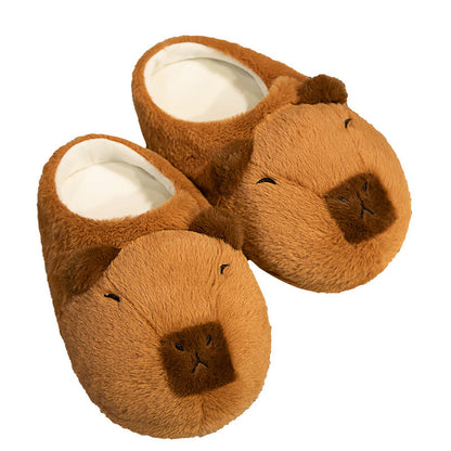 Capabala Capybara Doll Plush Slippers Cartoon Dorm Home Shoes Lovers Shoes