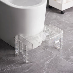 Transparent Toilet Auxiliary Foot Stool Aid Anti-slip