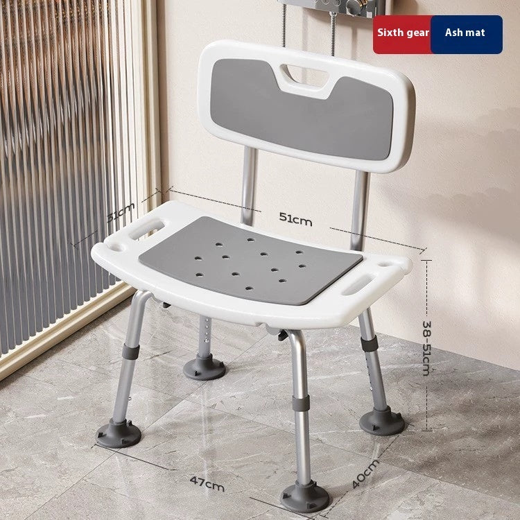 Anti-rust Aluminum Alloy Bath Shower Chair Bathroom