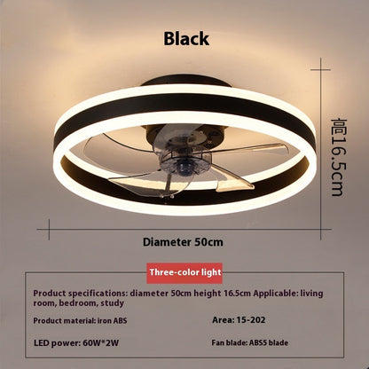 Bedroom Living Room Invisible LED Ceiling Ceiling Fan Lights