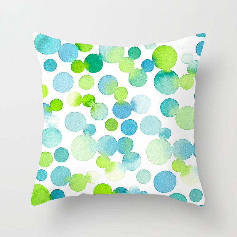 Blue And Green Printed Ins Pillow Cushion Cover Household Supplies Pillow Cover Can Be Set