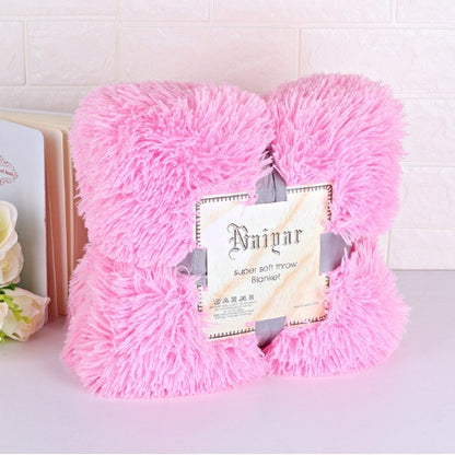 Super Soft Long Shaggy Fuzzy Fur Faux Fur Warm Elegant Cozy With Fluffy Sherpa Throw Blanket winter blankets for beds