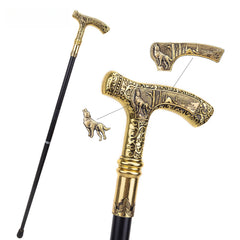 Eagle Bear Wolf Totem Cane Chamber Truncheon Domineering Metal Creativity Elderly Walking Crutch