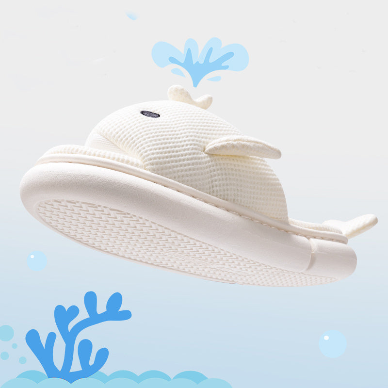 Cute Linen Shark Slippers For Indoor Home Shoes