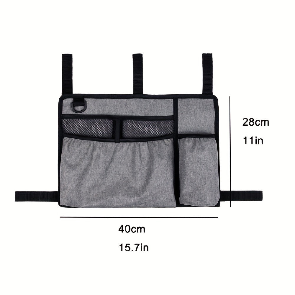 Organizer Pouch Bag With Cup Holder For Rollator Or Folding Walker