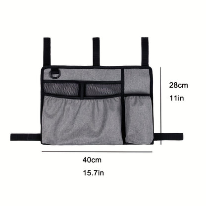Organizer Pouch Bag With Cup Holder For Rollator Or Folding Walker