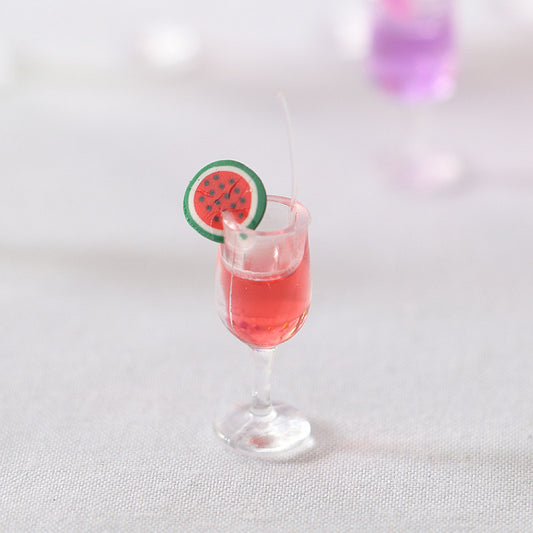 Creative Colourful Fruit Cocktail Simulation Miniature Miniature Food And Play Model