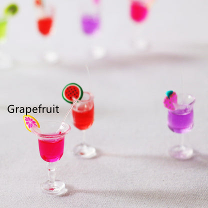 Creative Colourful Fruit Cocktail Simulation Miniature Miniature Food And Play Model