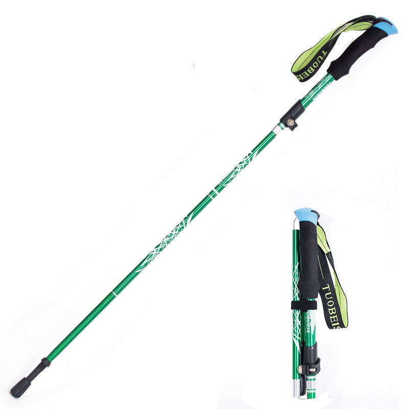 Aluminum Alloy Folding Retractable Outdoor Hiking Cane