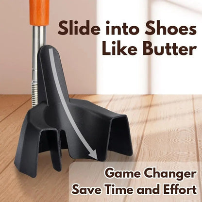 Telescopic Long Handle Metal Shoehorn Adjustable Aid