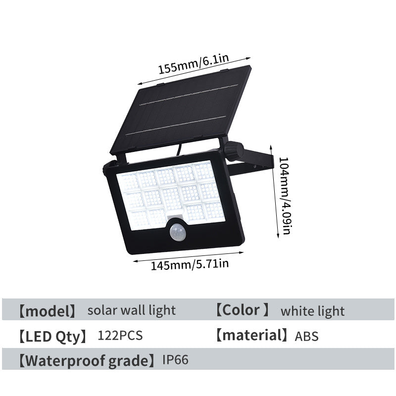 Solar Powered Human Body Sensing Courtyard Wall Lamp, Outdoor Waterproof, Outdoor Household Courtyard Exterior Wall, Villa Door Lighting