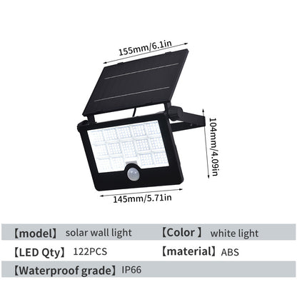 Solar Powered Human Body Sensing Courtyard Wall Lamp, Outdoor Waterproof, Outdoor Household Courtyard Exterior Wall, Villa Door Lighting