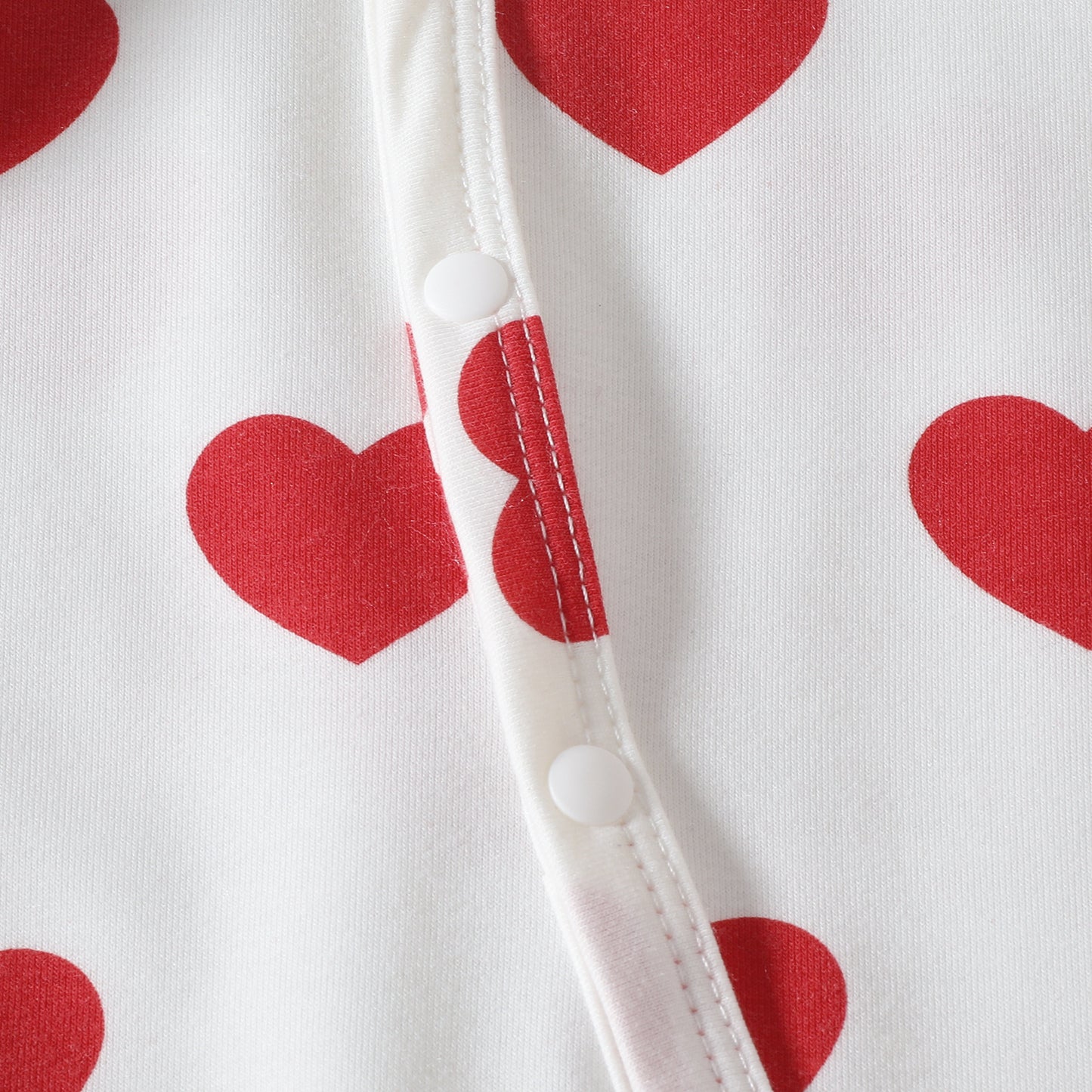Infants And Toddlers One-piece Climbing Suit Valentine's Day Love Printed Clothes Headband Two-piece Set