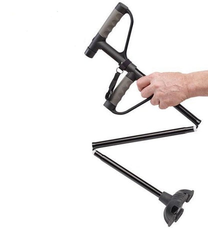 Lighted walking stick old aged walking stick multifunctional folding cane