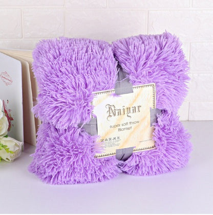 Super Soft Long Shaggy Fuzzy Fur Faux Fur Warm Elegant Cozy With Fluffy Sherpa Throw Blanket winter blankets for beds