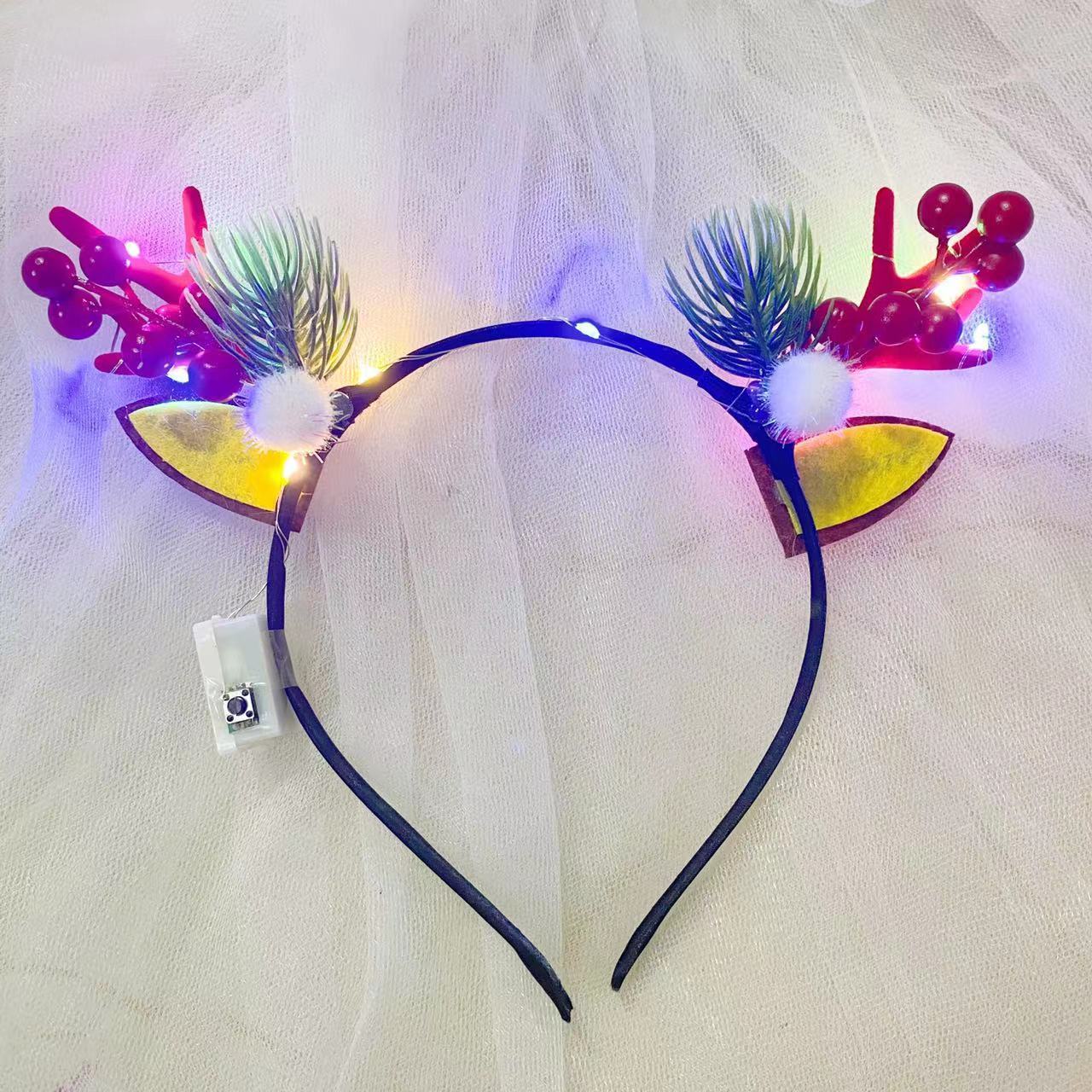 Christmas Decorative Head Hoop Luminous Antlers Party Decoration Supplies