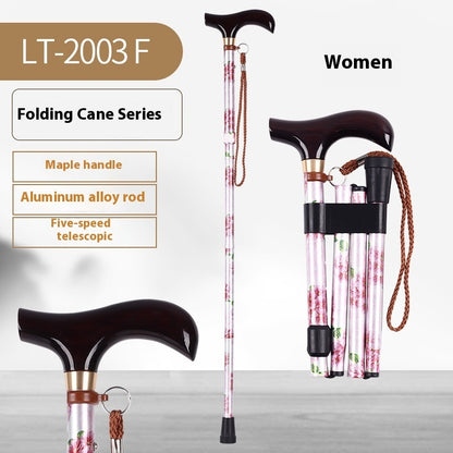 Multifunctional Non-slip Smart Retractable Folding Cane
