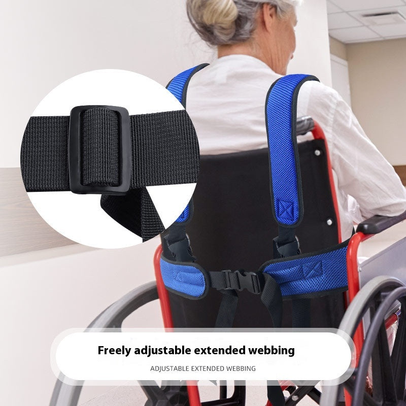 New Wheelchair Waist Girdling Band Mesh Breathable Elderly Wheelchair Anti-fall Azimuth Support Fixed Protecting Band