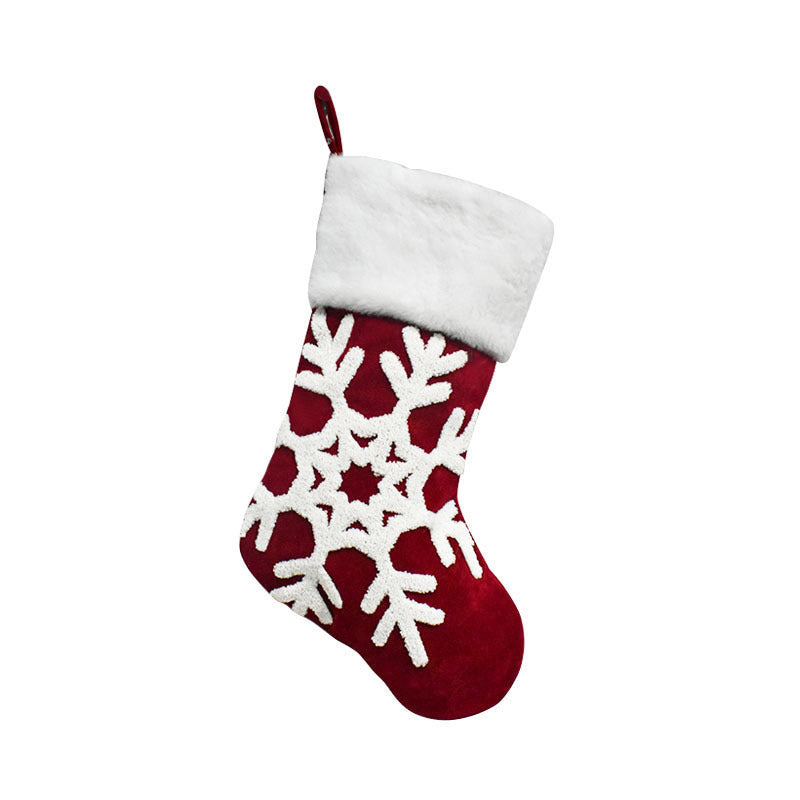 Christmas Gift Decoration Supplies Embroidered Flannel Socks Gift Bag