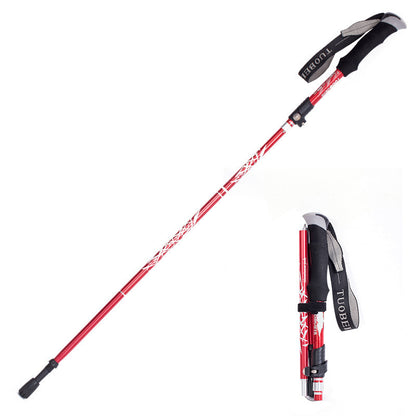Aluminum Alloy Folding Retractable Outdoor Hiking Cane