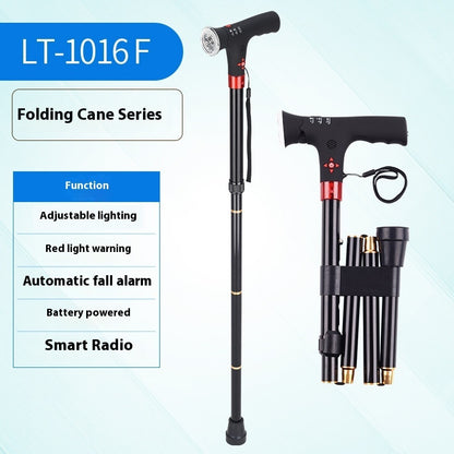 Multifunctional Non-slip Smart Retractable Folding Cane