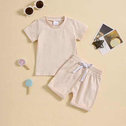 Children's Clothing Boys' And Girls' Short-sleeved Shorts Sports