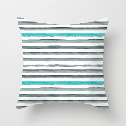 Blue And Green Printed Ins Pillow Cushion Cover Household Supplies Pillow Cover Can Be Set
