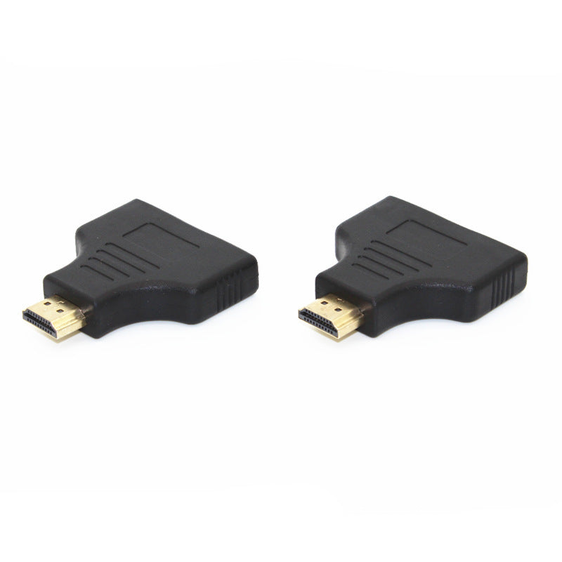 Revolving To 2 HDMI Female Adapters, One-to-two HD Computer TV Connection
