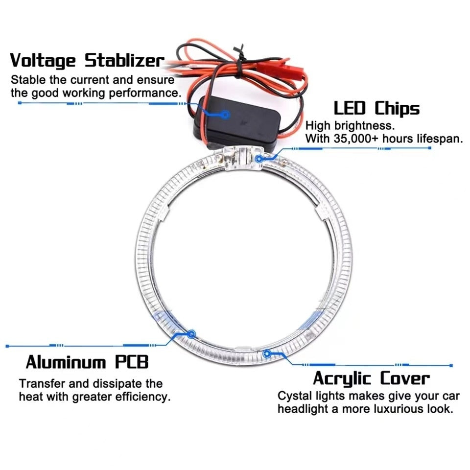 LED Light Guide Angel Eye Automobile Lens Decorative Light