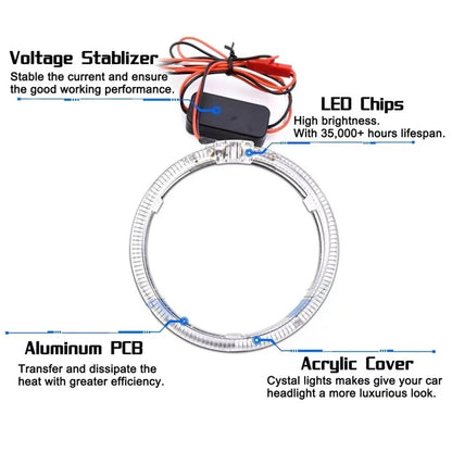 LED Light Guide Angel Eye Automobile Lens Decorative Light