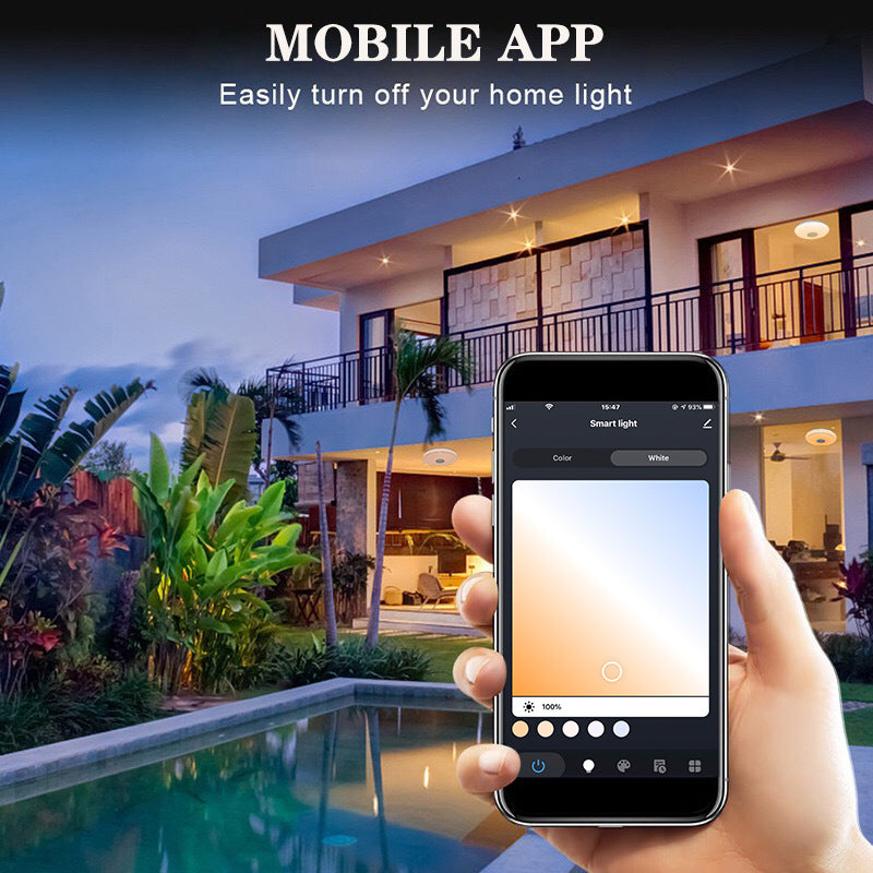 Intelligent Control Remote WiFi Modern Simple Bluetooth Music Bedroom LED Ceiling Light