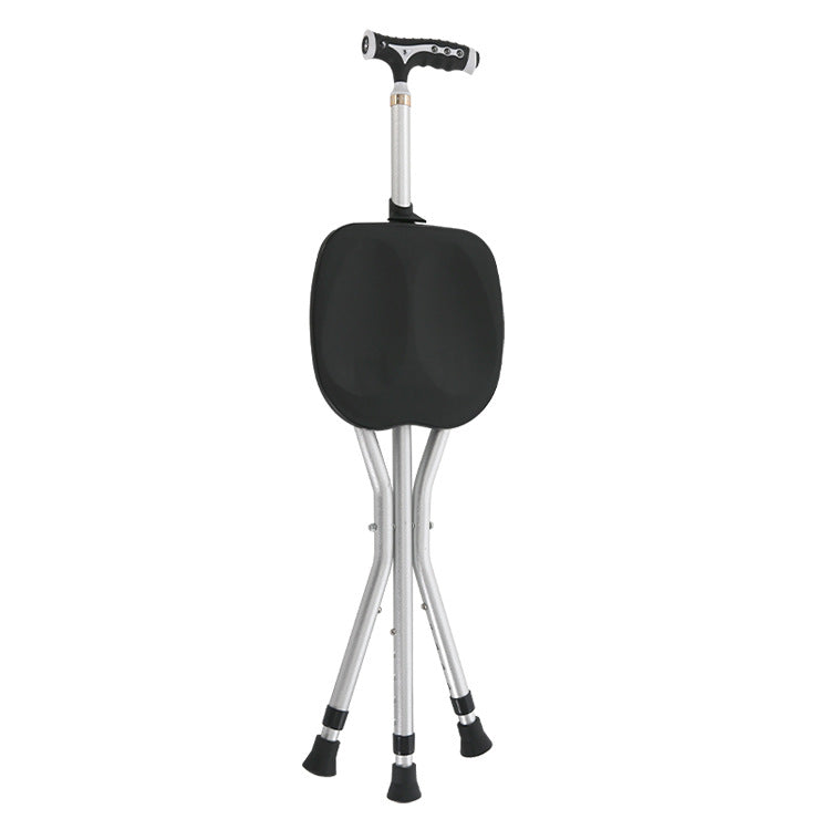 Aluminum Alloy Walking Stick Folding Crutch Stool