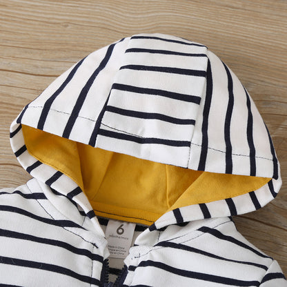 Three-piece Casual Zipper Jacket For Infants And Toddlers