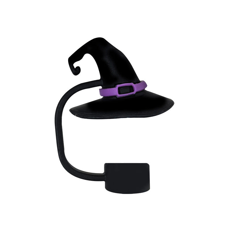 Halloween Theme 10mm Large Capacity In-car Matching Silicone Straw Plug