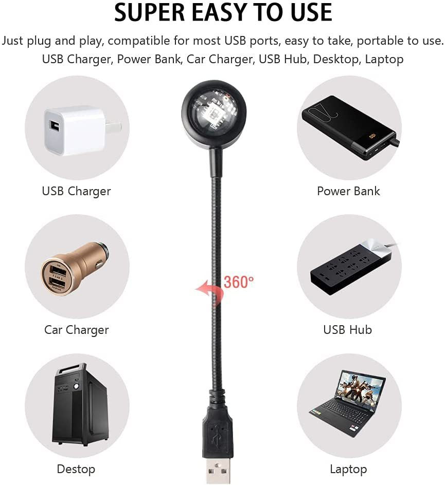 Car Ambience Light Sunset Light Photo Photography Light Day Never Fall Creative Background Decorative Light USB Plug-and-play Light
