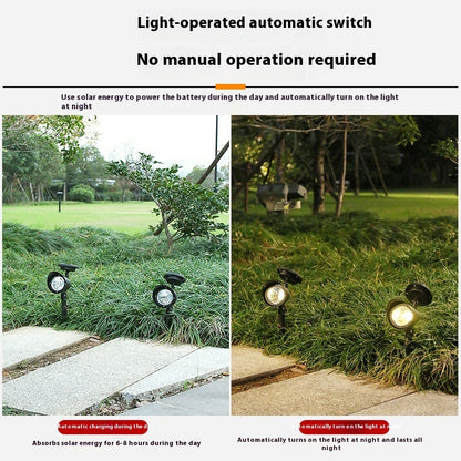 Solar Lawn Spotlights 4LED Courtyard Outdoor Waterproof Landscape Lighting Decorative Lamp