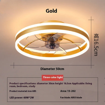 Bedroom Living Room Invisible LED Ceiling Ceiling Fan Lights