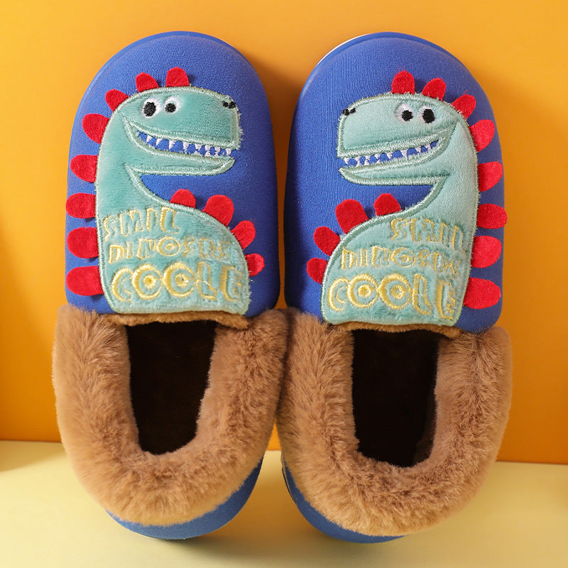Indoor Home Slippers Boys Girls Winter Anti-slip Shoes Kids Slippers