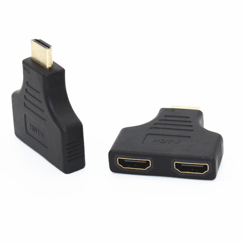 Revolving To 2 HDMI Female Adapters, One-to-two HD Computer TV Connection