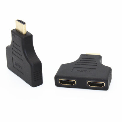 Revolving To 2 HDMI Female Adapters, One-to-two HD Computer TV Connection